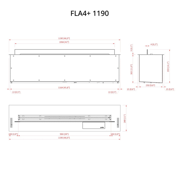 FLA4+ 1190 - Automatisk bioetanolbrännare