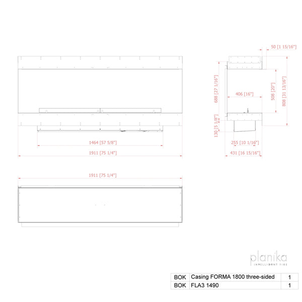 Forma 1800 Three-Sided