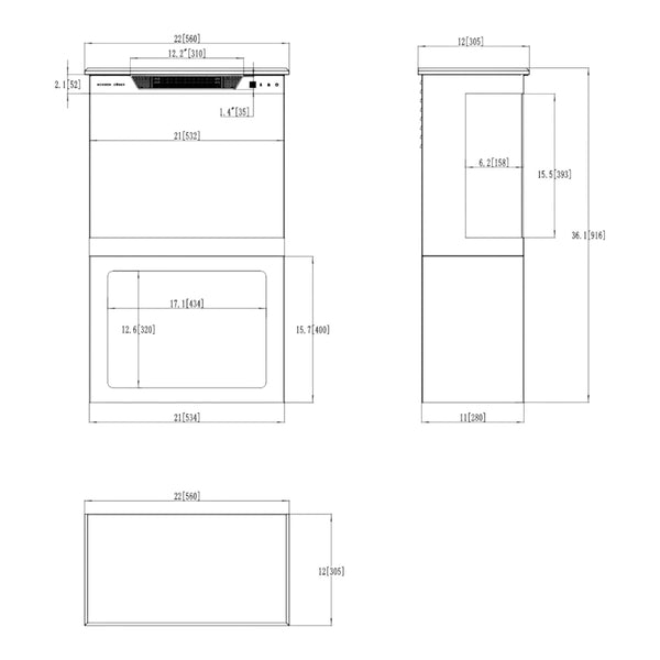 Aflamo Tower + Stativ 56 cm Elkamin