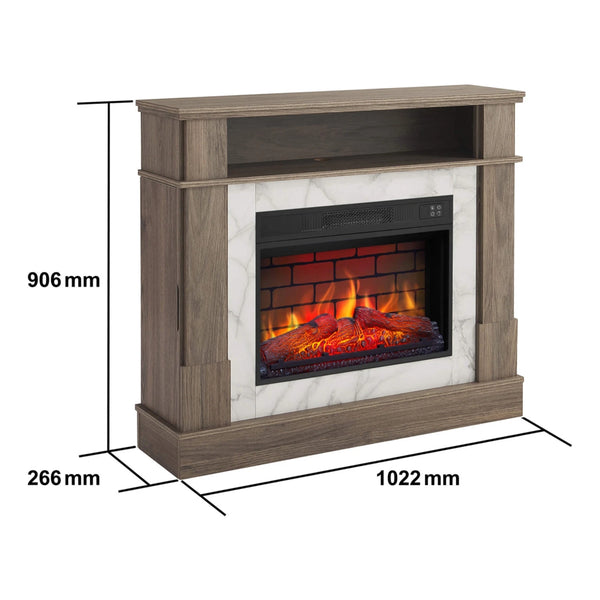 For Living Fireplace Mantel β Grey Oak (Frame Only)