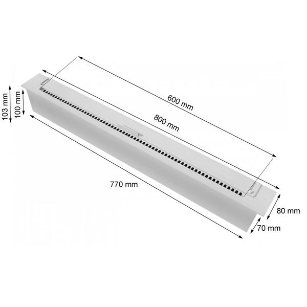 Slimline brännare - 80 cm