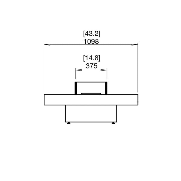 Gin 90 Low - Graphite Bioethanol Fire Pit