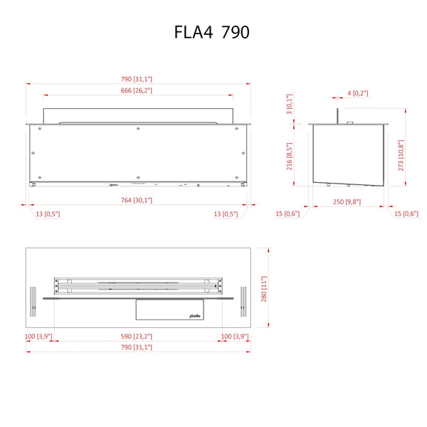 FLA4 790 - Automatisk bioetanolbrännare
