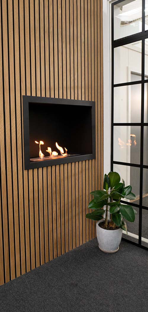 Built in Foco One bioethanol fireplace
