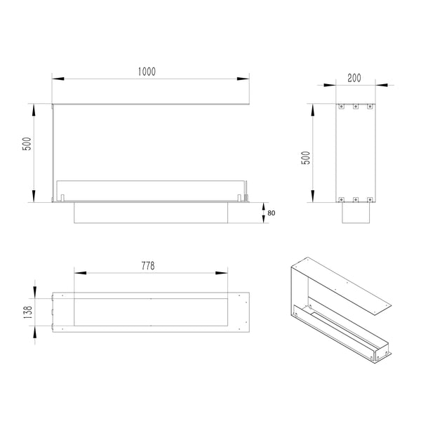 Foco Room Divider 1000 Slim