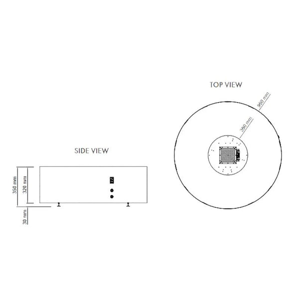 Galio Fire Pit Corten Automatisk