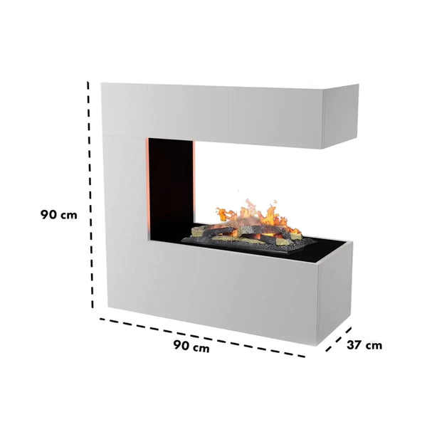 Schiller Wall White - OMC 400 | Wall-mounted Water Vapour Fireplace