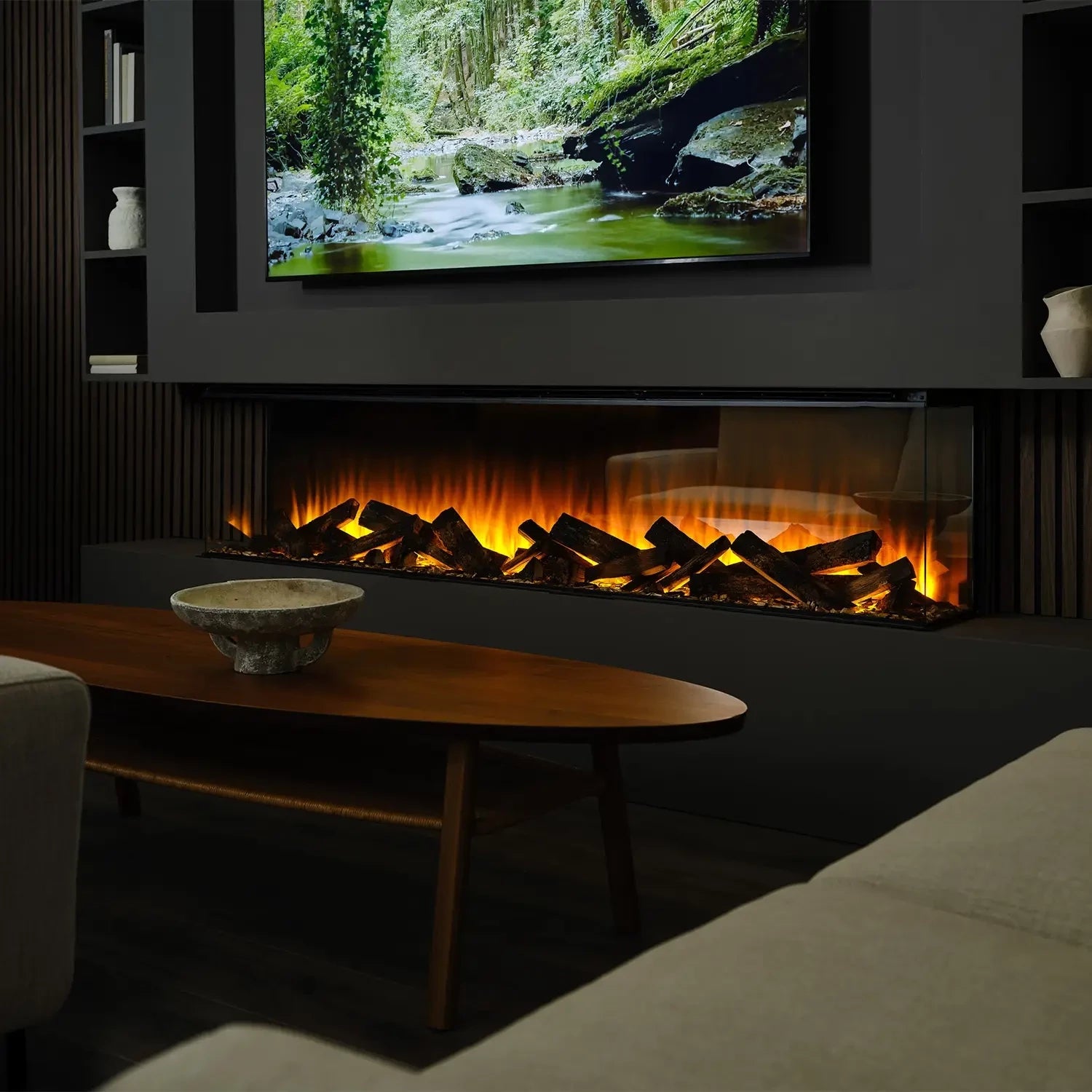 Elektrisk kamin för TV