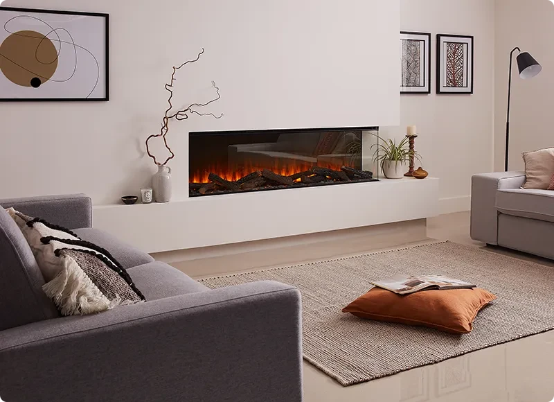 Tvåsidig elektrisk kamin