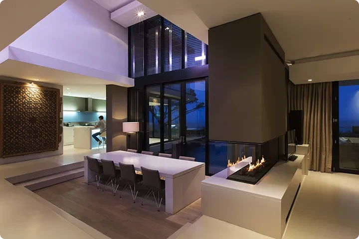 Fully Glass Enclosed Bioethanol Fireplace Insert