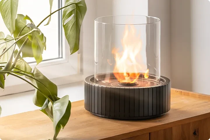 Glass for Bioethanol Fireplaces