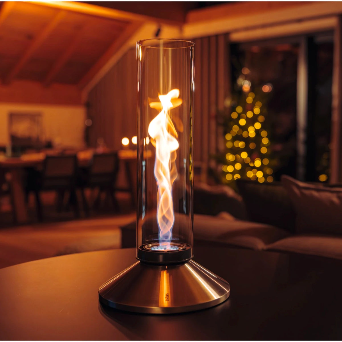 SPIN X 1200 Tabletop Fireplace - Silver