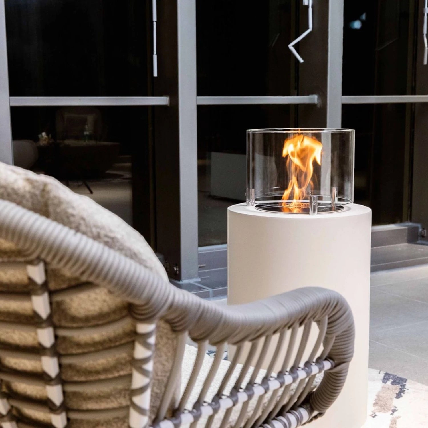 BOSTON Bioethanol Fireplace – Cream White