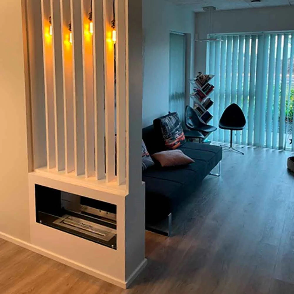 Lansing - Vit tvåsidig etanolkamin