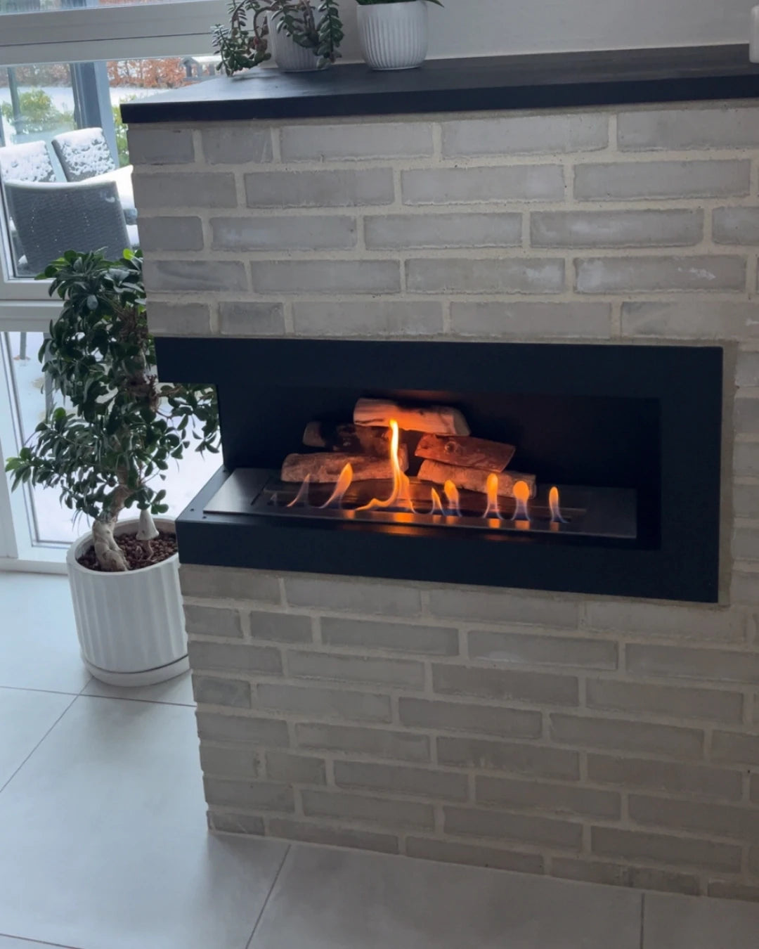 Hörnkamin 85 cm - Vänster