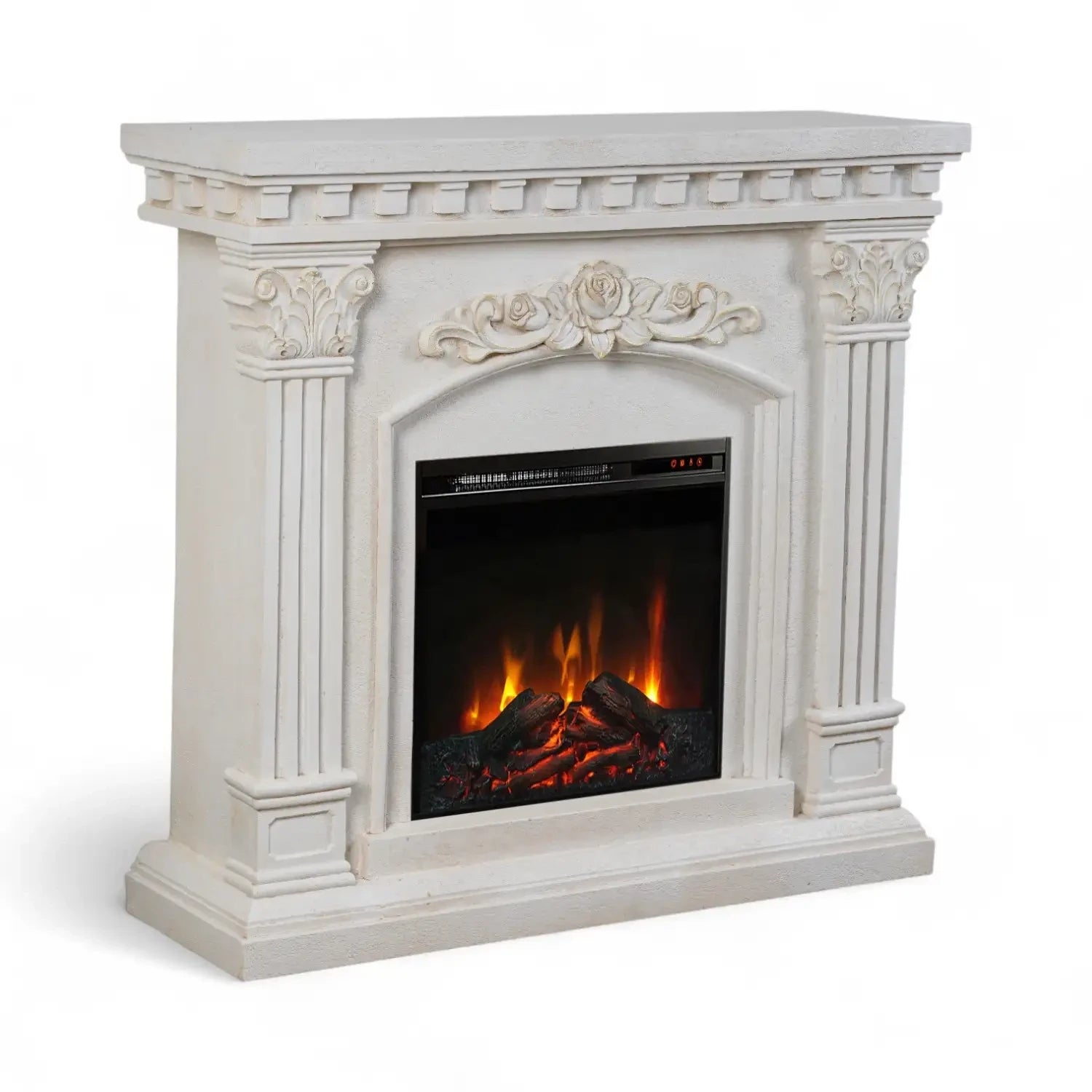 Freyr Electric Fireplace –  with Eldur 18" Insert