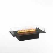 Foco Myst Free 800 water vapour fireplace, studio shot with realistic Opti-myst flame effect