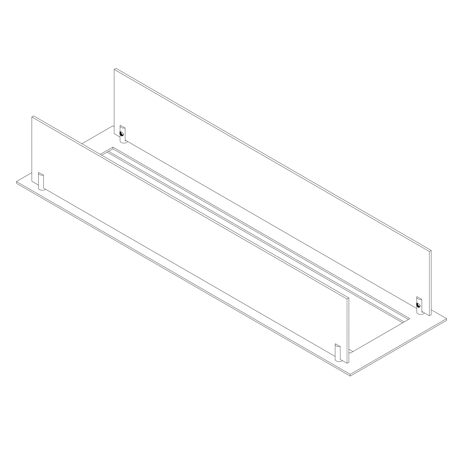 Inbyggnadsram för 80 cm brännare