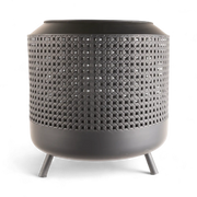 Midland fire basket with grill rack, designed for outdoor heating and cooking with a stylish design
