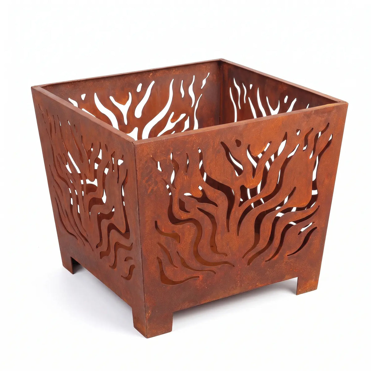 Fire Basket Square Rust S