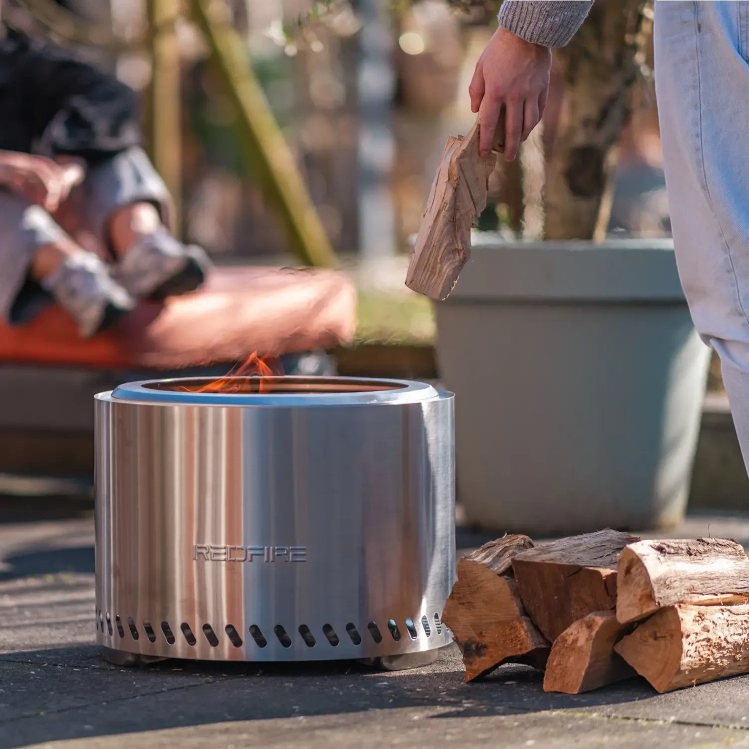 Volcano Pellet Fire Pit Extra Large – Stainless Steel