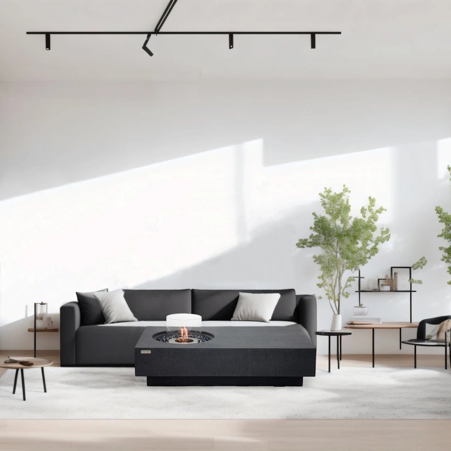 Metropolis Bioethanol Eldbord – Skiffer Svart