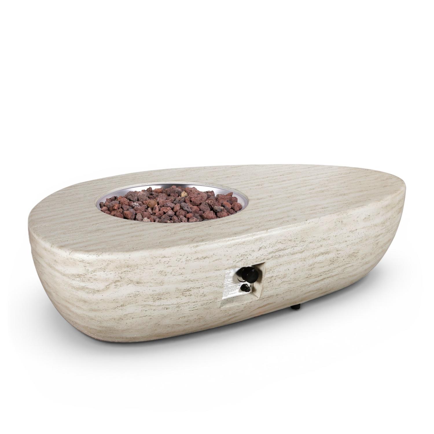 Estate Organic 150 Travertine – Utomhus gaseldstad med bord