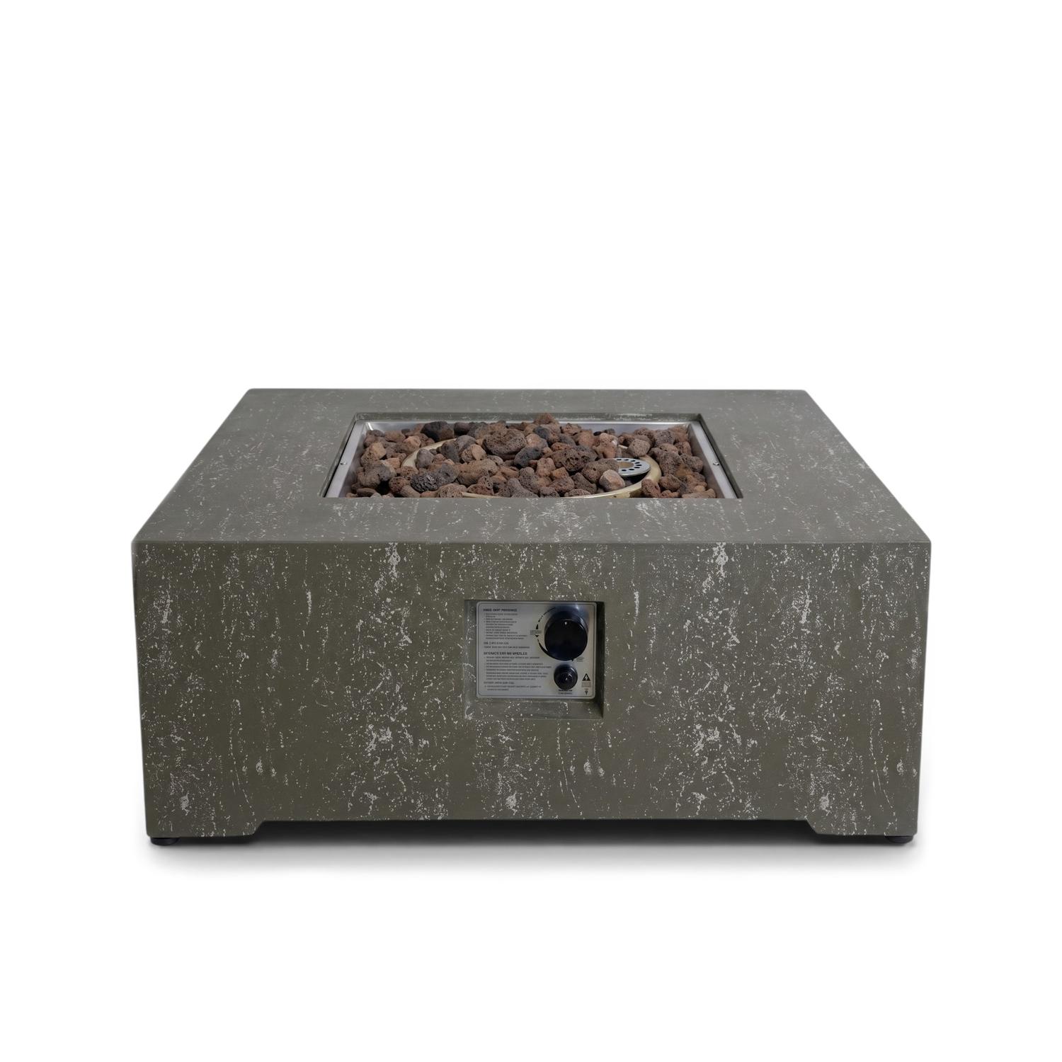 Estate Square 88 Dark Travertine – Fyrbordsbord i kvadratisk gas
