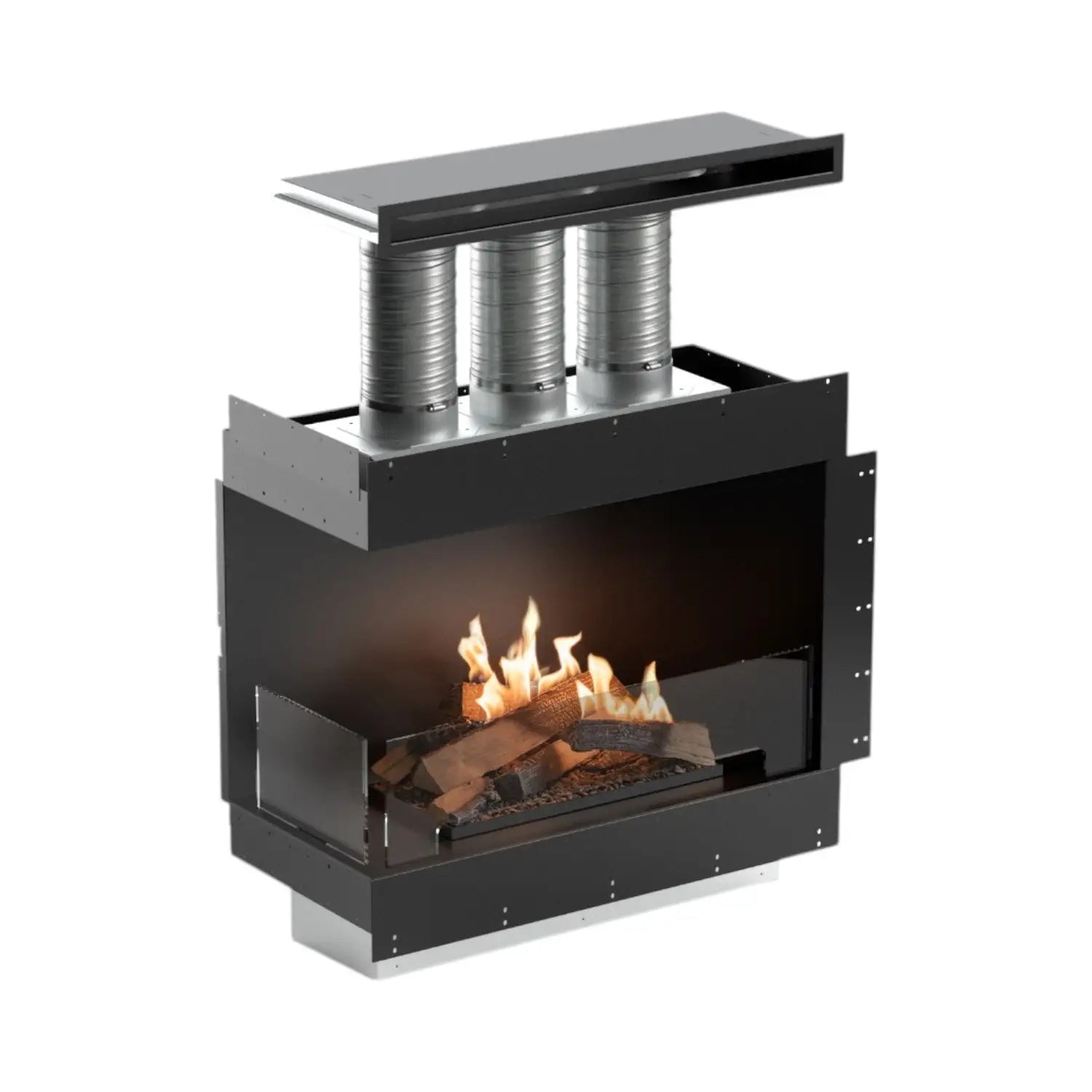 Flogs Box 800 Left Corner (In-Room Vent) - Bioethanol Fireplace