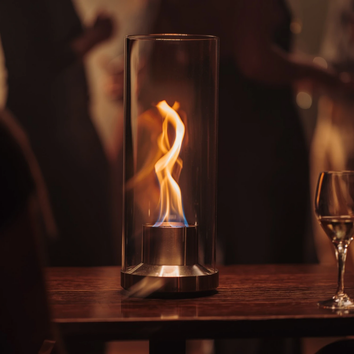Dance 1200 Tabletop Fireplace - Silver