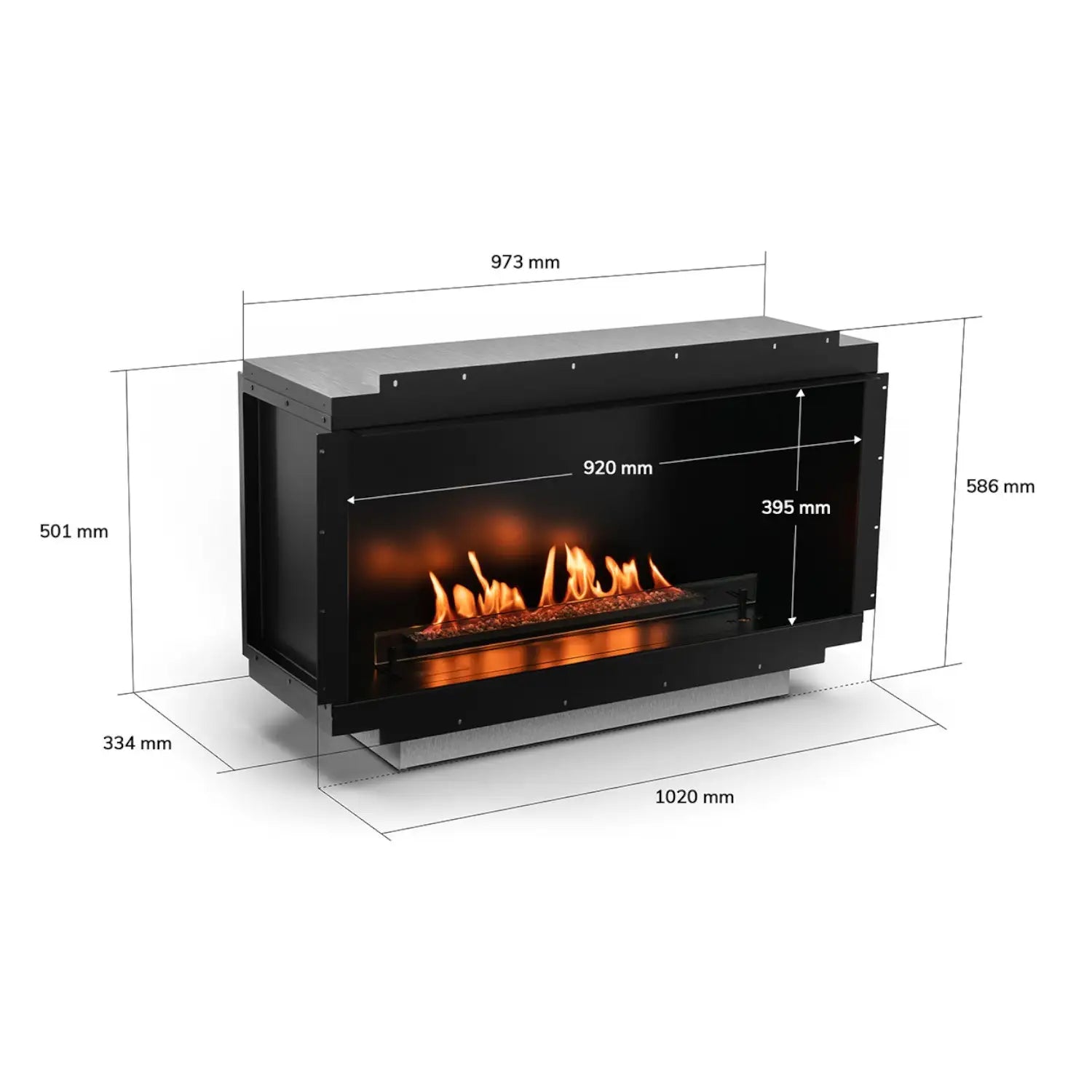 Neo 750 - Automatisk kamin för inbyggnad