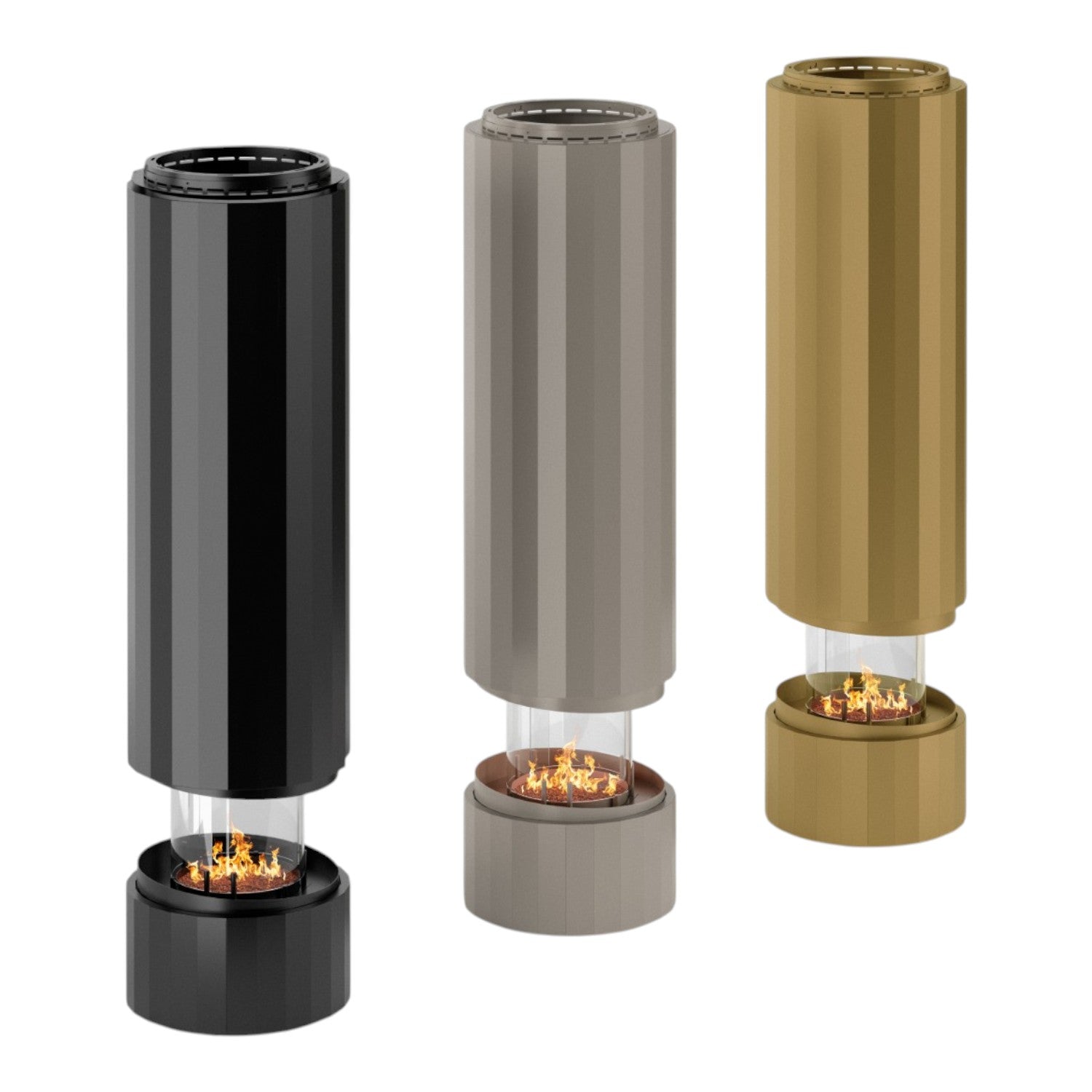 Pillar – Hängande bioetanolkamin – Silk Grey