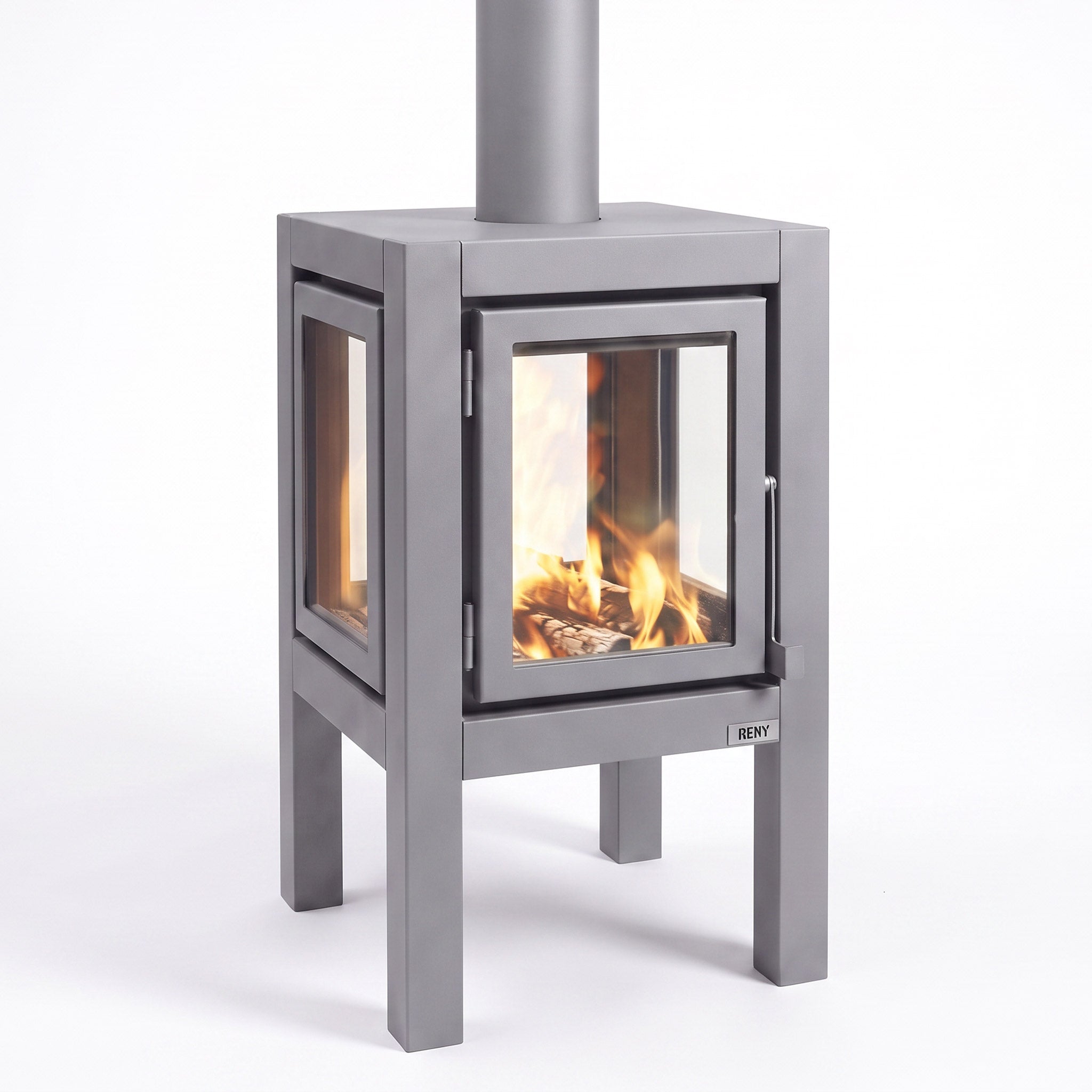 Quaruba XL Outdoor Fireplace - Matte Steel
