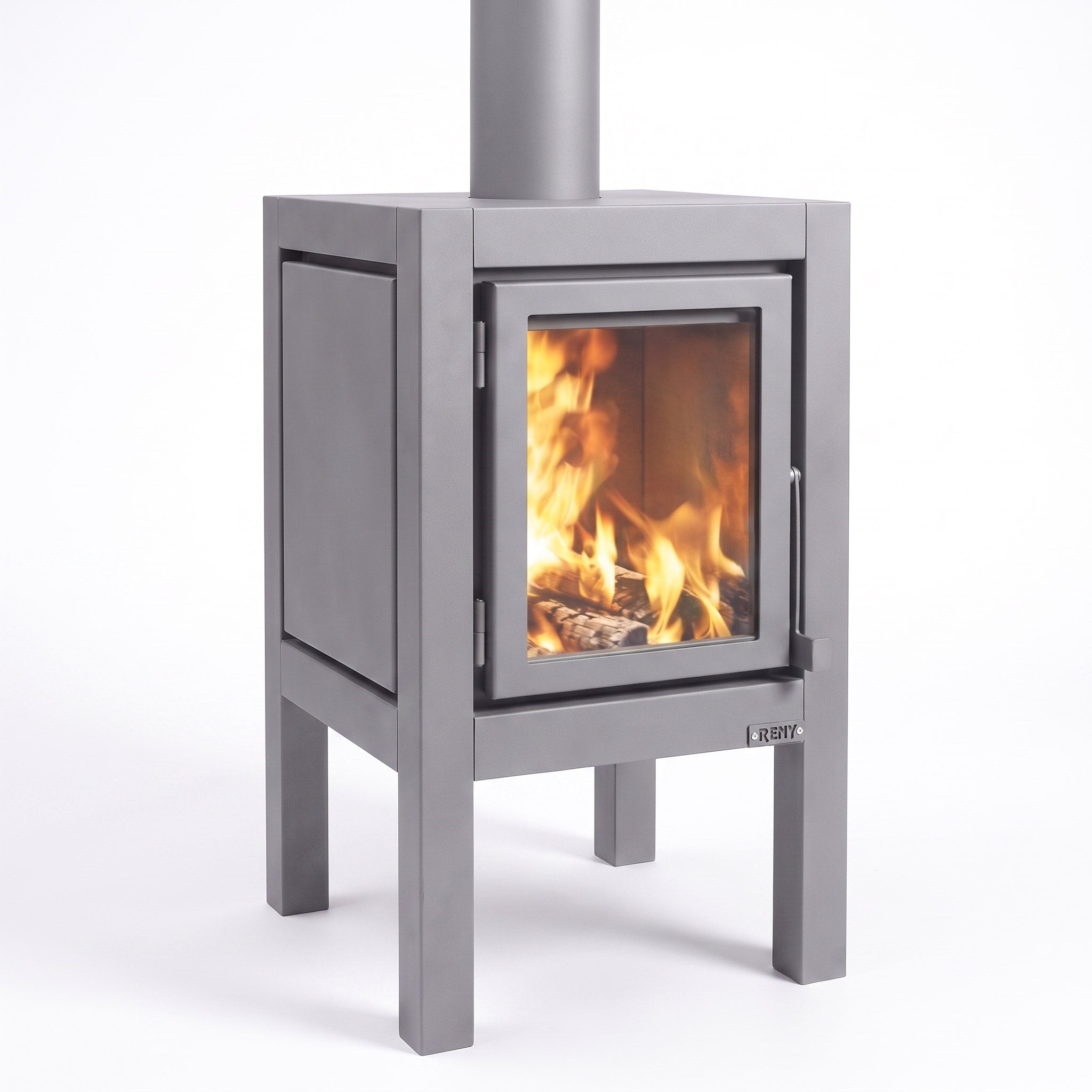 Quaruba XL Outdoor Fireplace - Matte Steel