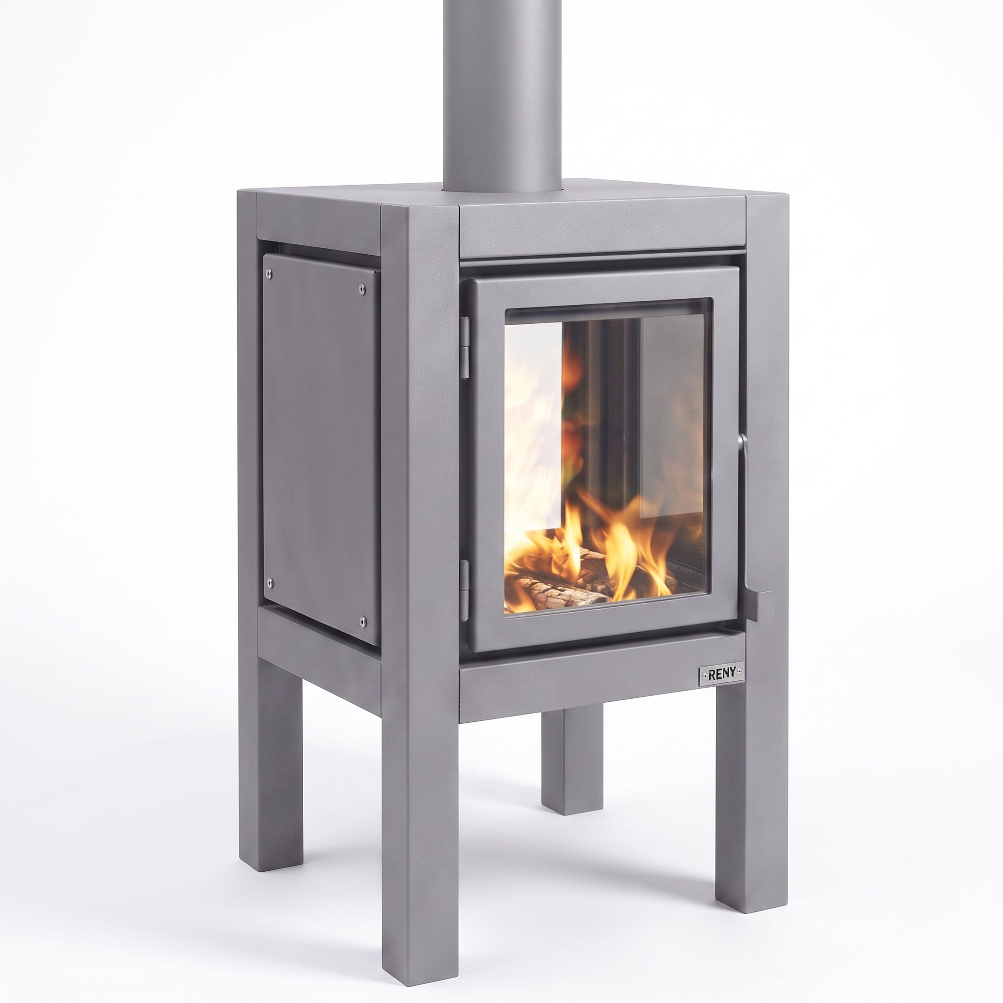 Quaruba XL Outdoor Fireplace - Matte Steel