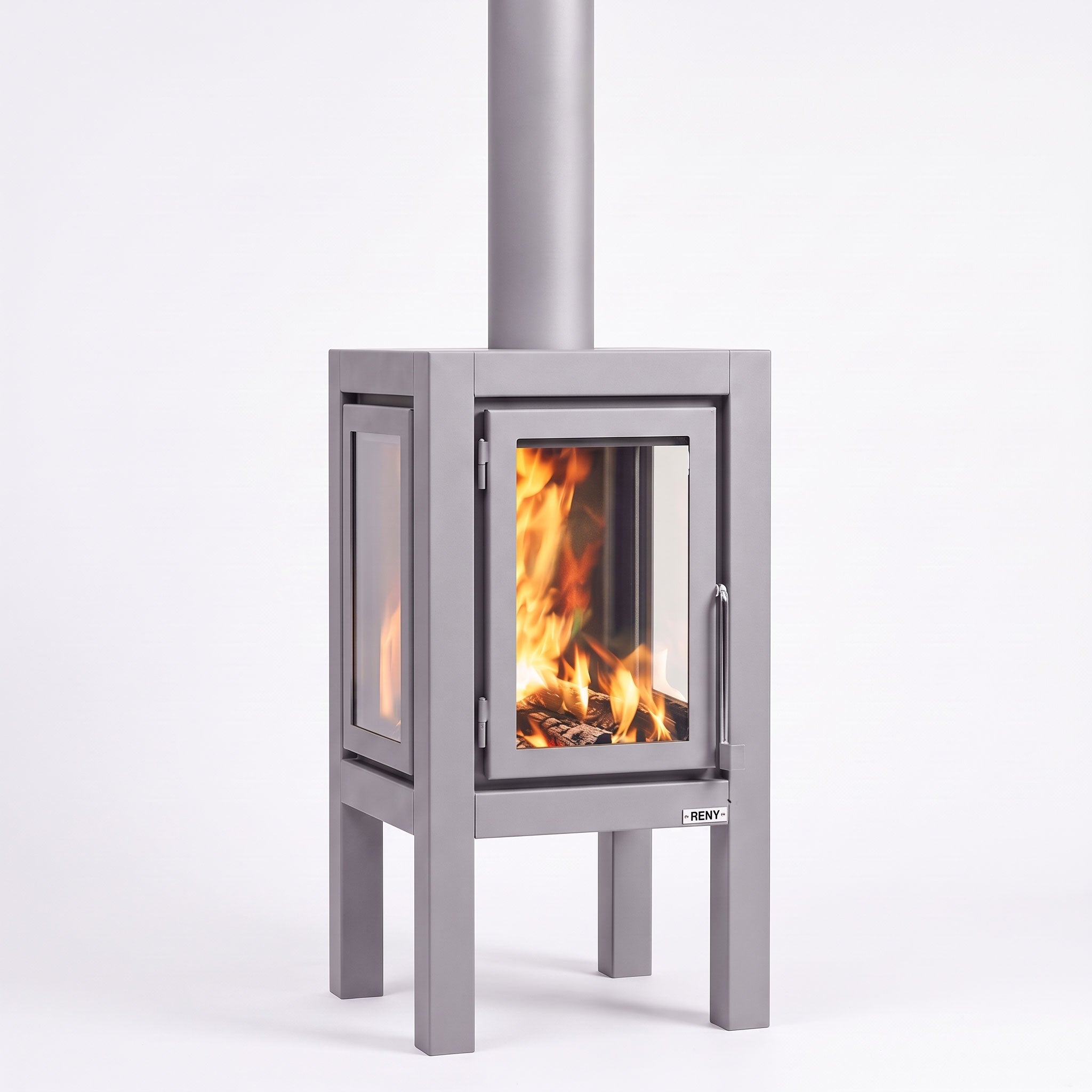 Quaruba XXL Outdoor Fireplace - Matte Steel