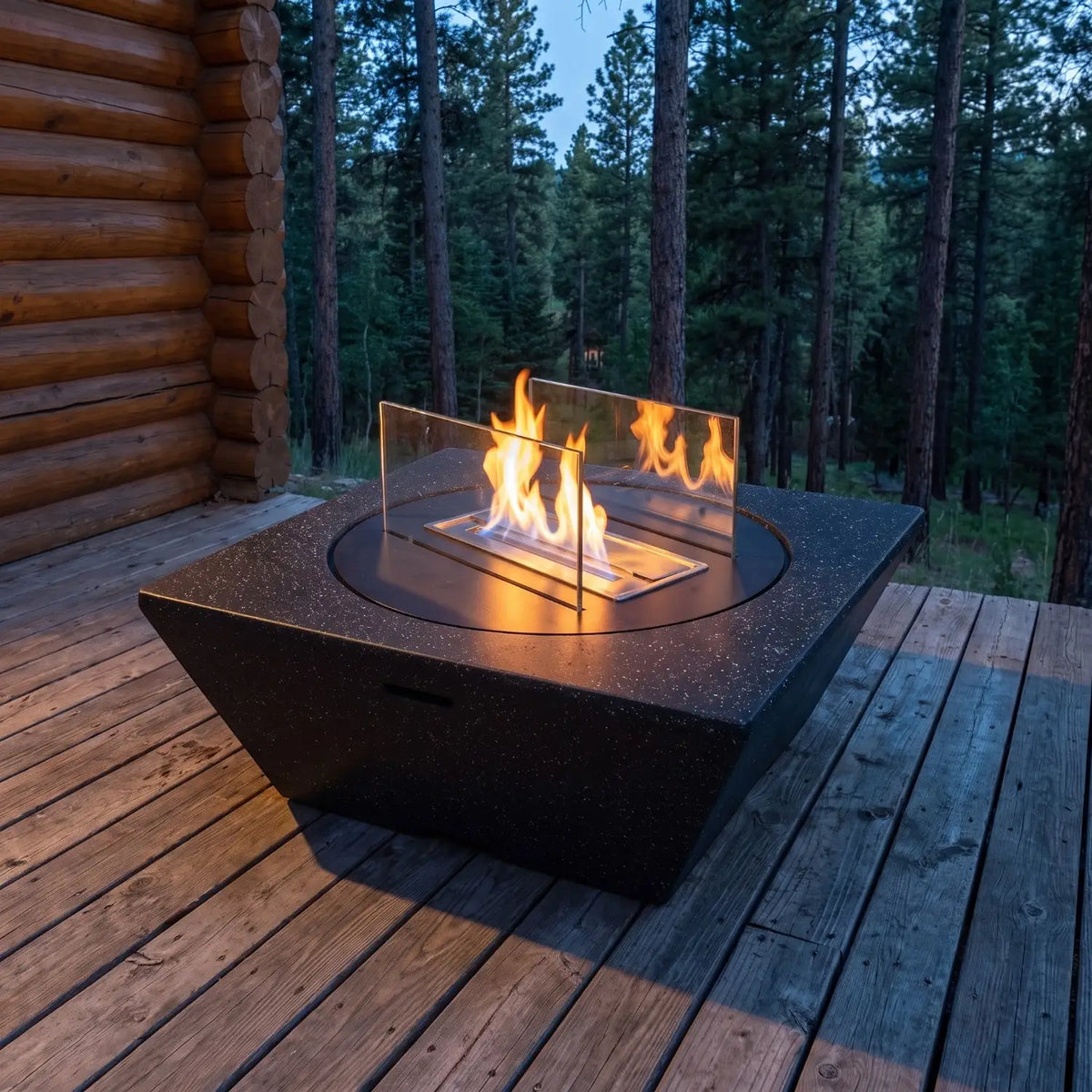 EMBER - Granite Black - Outdoor Bioethanol Fireplace