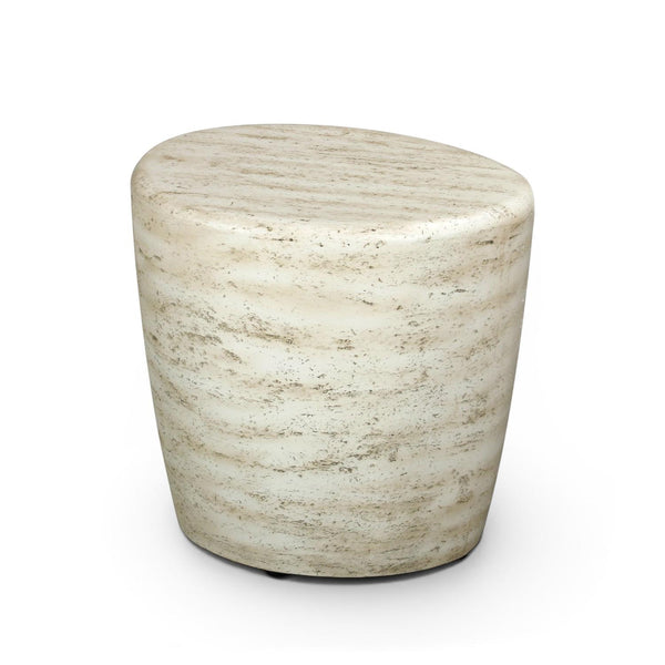 Sidobord Organic Travertine – Utomhusbord i komposit