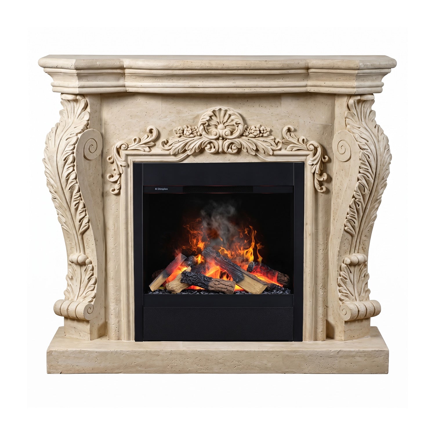 Ymir - Water Vapour Fireplace in Polystone - White