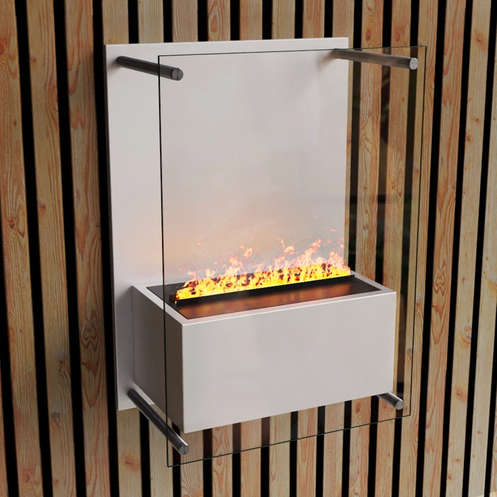 Yosemite Wall-Mounted Water Vapour Fireplace - White