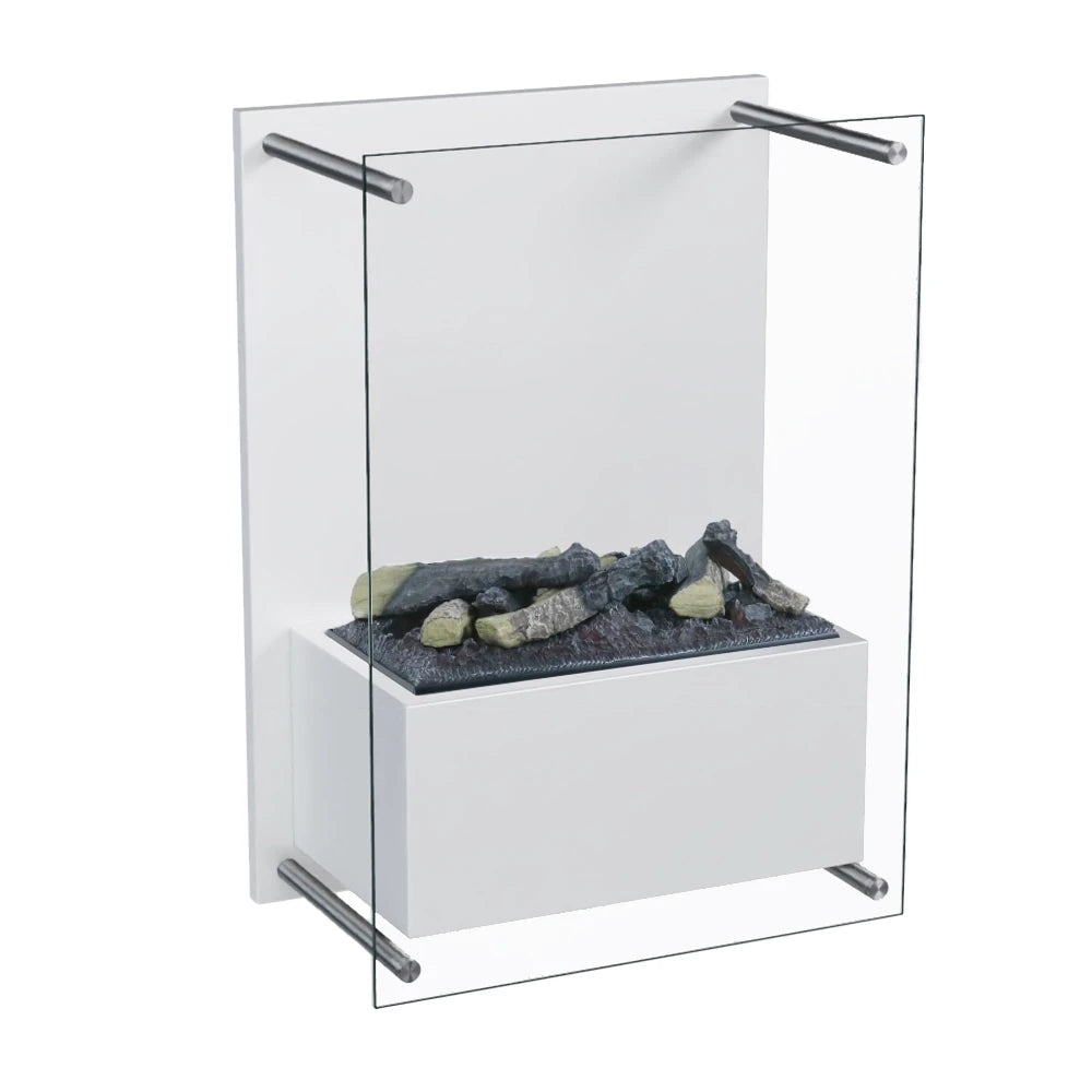 Yosemite Wall-Mounted Water Vapour Fireplace - White