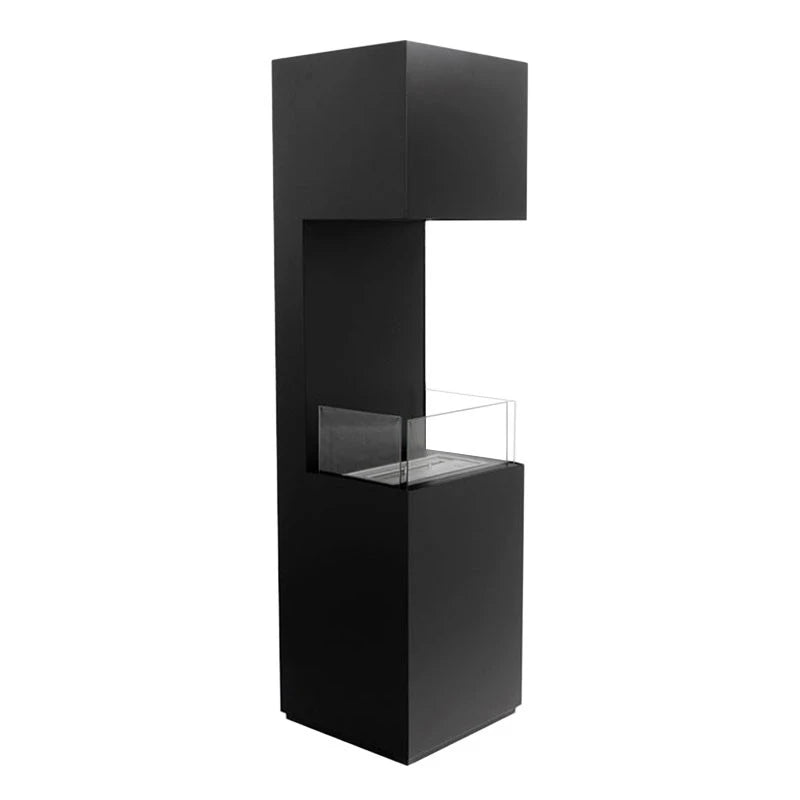 Open 3-Sided Bio Fireplace - Black