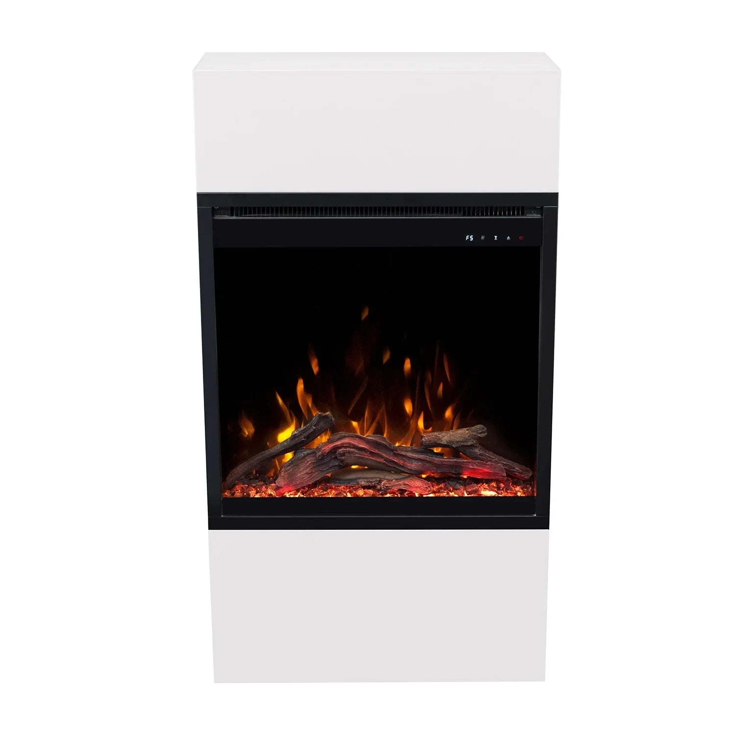 Milos 60 Freestanding Electric Fireplac - White