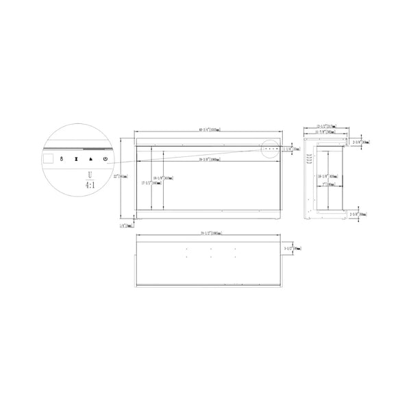 Aflamo Superb 40 elektrisk braskamin