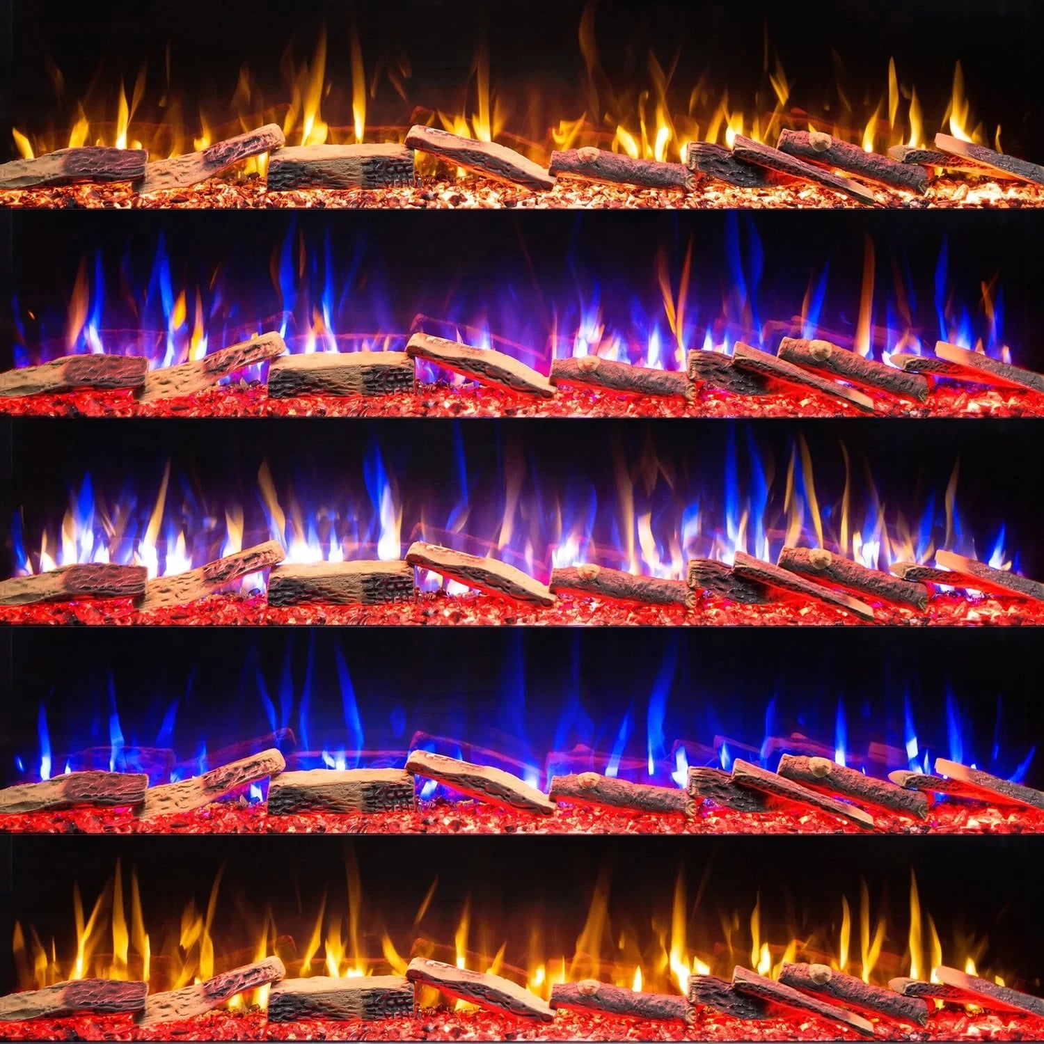 Unique 127cm - Three-sided Electric Fireplace