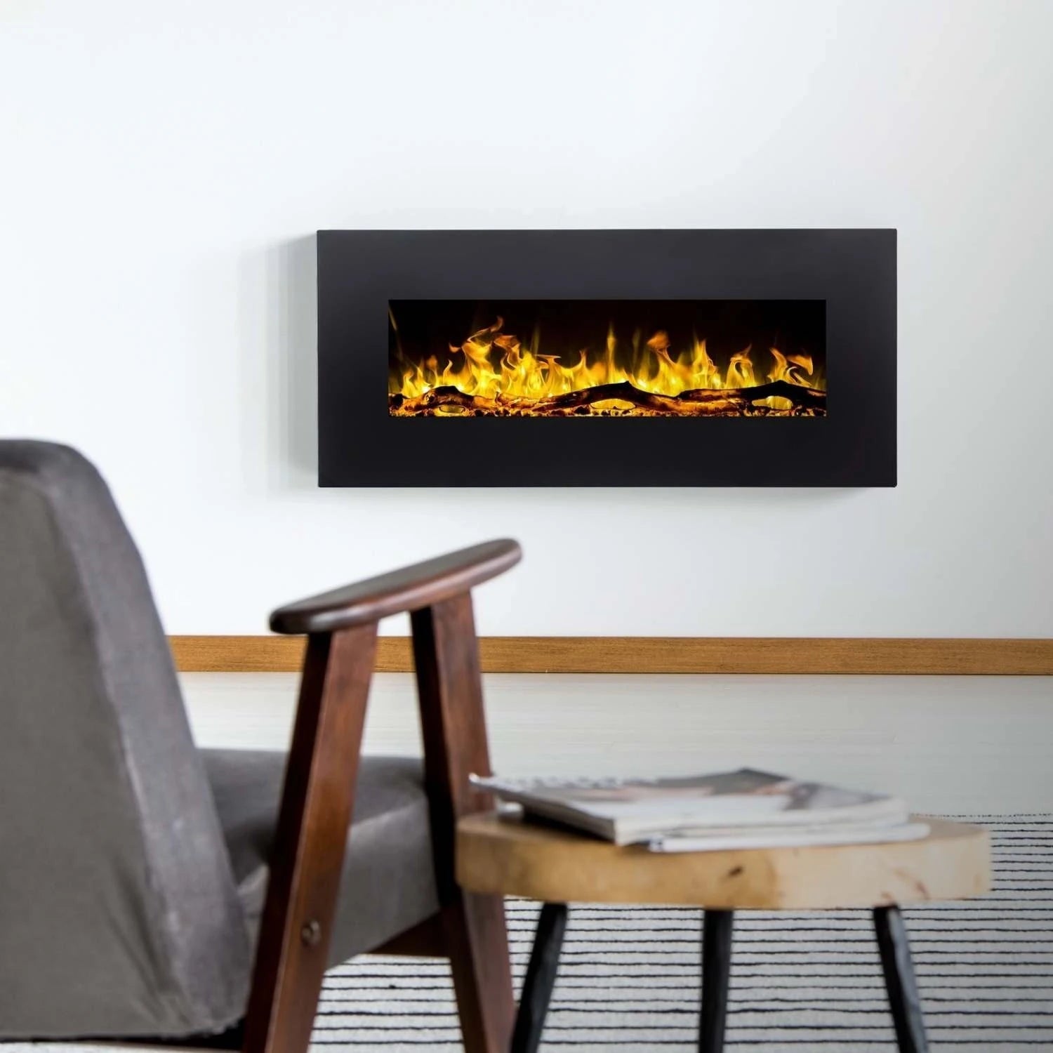 Albion 128 cm - Wall-mounted Electric Fireplace