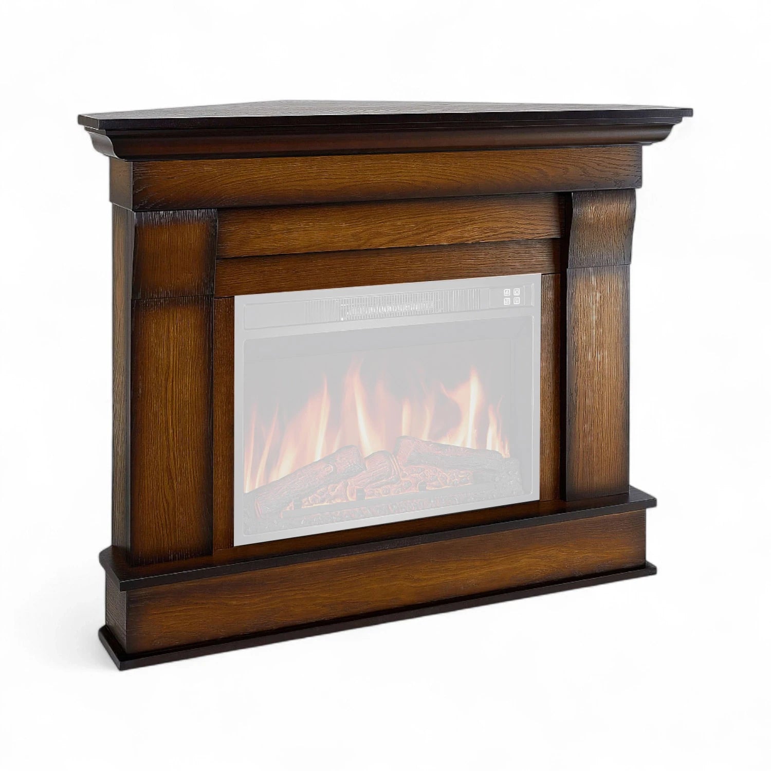 Albion Corner Fireplace Mantel – Antique Oak (Frame Only)