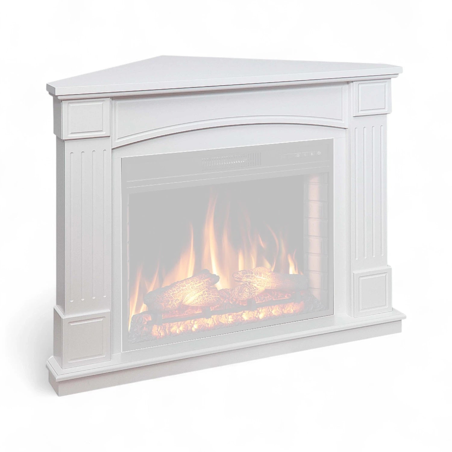 Boston Corner Fireplace Mantel – White (Frame Only)