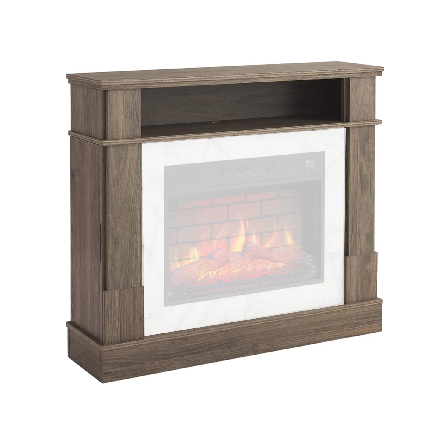 For Living Fireplace Mantel – Grey Oak (Frame Only)