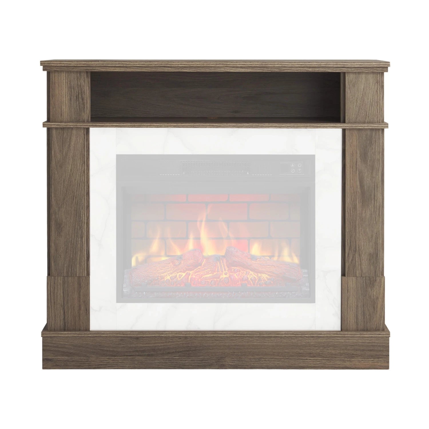 For Living Fireplace Mantel – Grey Oak (Frame Only)